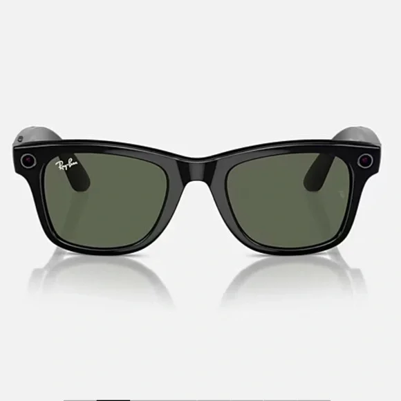 Ray-Ban Wayfarer Meta Smart Black Sunglasses with Brown Case - Picture 2 of 8